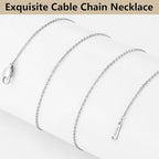 Gacimy Chain Necklace for Women, 14K Gold Plated/Silver Tone Cable Chain for Women, 1.1/1.3mm Thin Dainty Necklace Chains 16-24 Inch - size: 24 Inches, style: 1.1mm Silver