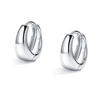 Me&Hz Gold Huggie Earrings Small Huggie Hoop Earrings for Women 14K Gold Plated Hypoallergenic Cubic Zirconia Huggies Mini Silver Hoop Earring for Women - color: Teardrop,Silver