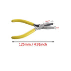 Flat Nose Pliers Smooth for Jewelry Making Wire Wrapping Bending Yellow (5 inch) - size: 5 Inch