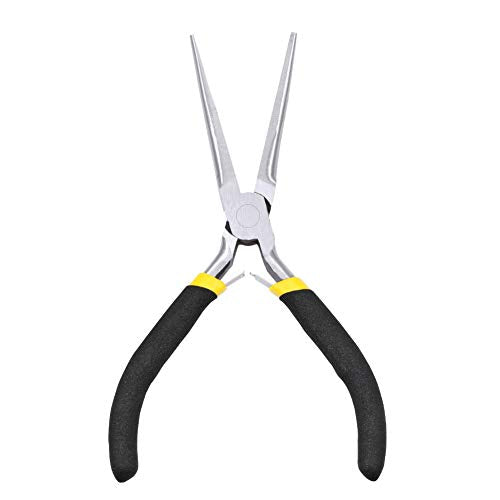 Mini Needle Nose Pliers for Jewelry Making 6 Inch Small Long Nose Pliers Long Tapered Jaw Non Serrated Precision Pliers Jewelry Making Tool for Wire Bending Small Object Gripping - size: Needle Nose