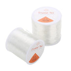 2 Roll 100m Clear Elastic Beading Threads，Stretchy Bead Cord String Stretchy Crystal Bracelet String for Bracelet,Beading, Jewelry Making (0.8 & 1mm)