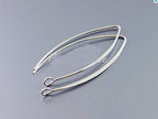 Adabele 100pcs Hypoallergenic Long V Shape Marquise Earring Hooks 45mm Sterling Silver Plated Ear Wire (Strong Wire 0.9mm/19 Gauge) DIY Craft Earrings Jewelry Making250-S - color: Silver