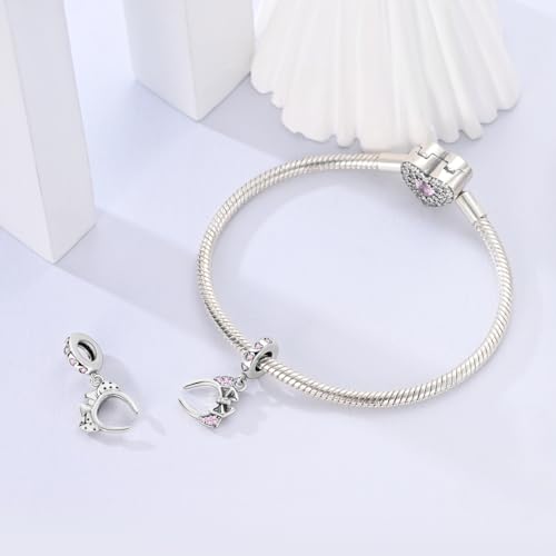 LAZA Charms for Bracelets 925 Sterling Silver Butterfly Summer Travel Ocean Lucky Charm Beads Pendant Jewelry for Women Mom - color: Butterfly Ring