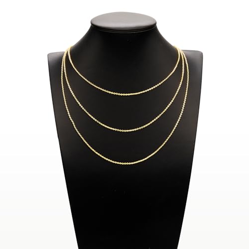 10 Pieces Oval Jewelry Making Chains 18K Gold Plated Necklaces Bulk with Extender Chains - color: Gold Oval