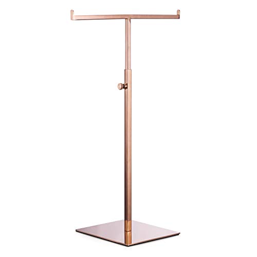 Polmart Countertop Adjustable Display Stand Stand for Purses/Handbags, Wreaths, Wigs, Hats and Crafts (T-Stand, Rose Gold) - color: Rose Gold