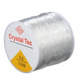 0.5mm Elastic String Cord,Sturdy Crystal Stretch String for Beading,Bracelets Jewelry Making,Necklaces,Fishing Rope and Crafts(328FT/Transparent White/S) - size: Small