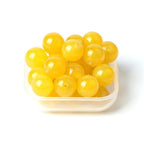 100Pcs Natural Stone 6mm Yellow Agate Round Loose Gemstone Energy Healing Beads Hole Size 1mm DIY Smooth Beads for Bracelet Necklace Earrings Jewelry Making - color: Yellow Agate, size: 6mm
