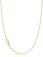 Jewlpire 18k Gold Plated 925 Sterling Silver Chain Necklace for Women, 1.1mm Cable Chains Necklace Thin & Dainty & Sturdy Women's Chain Necklaces, 14/16/17/18/20/22/24 Inches - color: 18K Gold Plated, size: 14 Inch