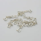 925 Sterling Silver Chain Extender Jewelry Necklace Lobster Clasps and Closures for Necklace Bracelet Jewelry Making Supplies(1piece) (4mm*3cm) - size: 4mm*3cm