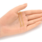 1pc Adabele Real Yellow Gold Plated Sterling Silver Round Link Cable Chain Extender Clasp Strong Removable Adjustable 3 inch Extension for Necklace Bracelet Anklet Jewelry Making SS106-3 - color: Gold plated Sterling Silver, size: 3 inch