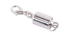 KONMAY 10 Sets Rhodium Screw-in Magnetic Necklace Clasps, Safety Magnetic Converter Clasps for Jewelry Making - color: Rhodium
