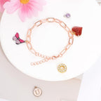 20pcs Chain Bracelets Kit Alloy Link with Lobster Clasps for Christmas DIY Women Jewelry Findings Bracelet Making (Silver & Rose Gold) - color: Silver & Rose Gold
