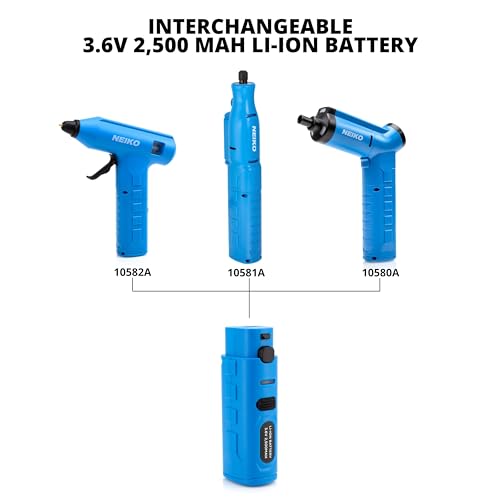 NEIKO 10582A Cordless Glue Gun, 20W Rechargeable Hot Glue Gun, 20 Glue Sticks Included, Wireless Anti Drip Nozzle Mini Glue Gun for Arts and Crafts, Mini USB Charging Port, Insulated Nozzle - style: Cordless Quick Heating Glue Gun