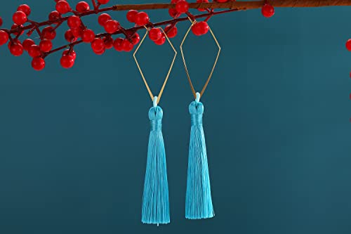 YAKRUNA 12PCS Large Geometric Earring Hooks for Jewelry Making, Hypoallergenic 14k Genuine Gold Plated Hoop Earrings for Women, Diamond Shaped Thin Ear Wires for DIY Dangle Earrings - color: gold earring 2