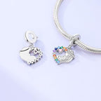 LAZA Charms for Bracelets 925 Sterling Silver Butterfly Summer Travel Ocean Lucky Charm Beads Pendant Jewelry for Women Mom - color: Loving mother hugs baby