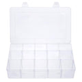 Gospire 15 Large Grids Clear Plastic Jewelry Box Organizer Storage Container with Removable Dividers (15 Grids - Clear) - color: Clear-15 Grids