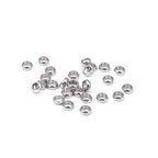 BEADIA Stainless Steel Spacer Beads 3.5x1.2mm Rondelle Loose Charm Caps Beads for DIY Jewelry Making 100pcs with 2mm Hole - color: 3.5x1.2mm 2mm