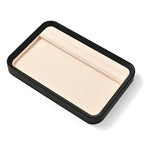 Oirlv Jewelry Display Tray for Vendors Velvet Jewelry Tray with Compartments for Rings and Bracelets(Beige) - color: Beige P21603