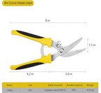 TOOLMAK Tin Snips 8 Inch Heavy Duty Scissors Metal shears with Stainless Steel Curve-Blade Comfort Grips, Multifunction Cutting of Branches, Thin Iron, Cardboads - size: 8 Inch Curve Blade