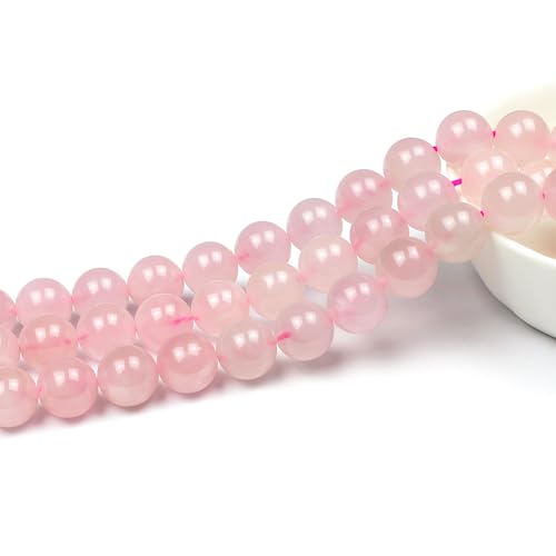 MJDCB 7A Pure Natural Rose Quartz Beads Round Loose Beads for Jewelry Making DIY Bracelet 15" (4mm) - color: Rose Quartz, size: 4mm