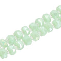 PATIKIL 75 Pcs 8mm OD 5mm Thick Crystal Glass Beads, Rondelle Crystal Beads Faceted Cut Gemstone Strand with Spacer Beads for Craft, Bracelet, Necklace, Light Green Porcelain - color: Light Green Porcelain