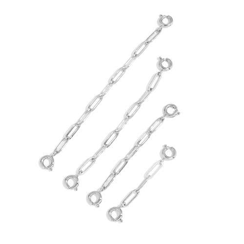 FAMARINE Gold Silver Necklace Extender Chains for Women - color: silver A