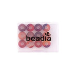 BEADIA Natural Red Agate Rondelle Stone with Large Hole (5.5mm) Loose Semi Gemstone Beads for Jewelry Making 14mmx7.5mm 12pcs - color: Red Agate, size: 14mm x 7.5mm
