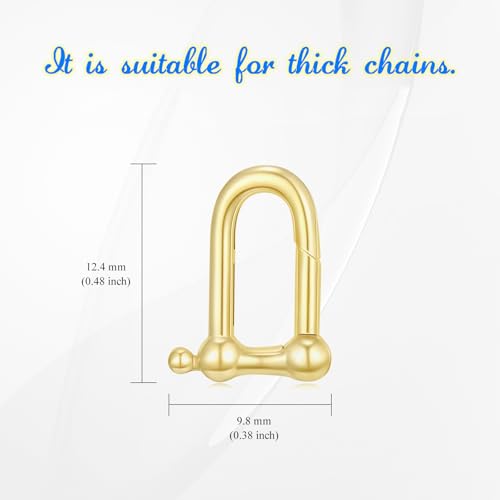 14K Gold Jewelry Clasp Necklace Extender Clasp Bracelet Extension Connector for DIY Necklace Bracelet Anklet Jewelry Making (Style 6) - size: Style 6-Yellow