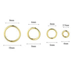 Alexcraft 14k Gold Plated Jump Rings 900PCS 4/6/8/10 mm Gold Jump Rings Strong Open Ring Bulk for Necklace Bracelet Earrings Jewelry Making - color: Gold