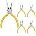 5 Pcs 5" Needle Nose Pliers, Long Nose Pliers Set with Side Cutter,Mini Fine Needle Nose Pliers with Comfort Grip, Precision Small Needle Nose Plier for Electronics, Craft, Jewelry Making