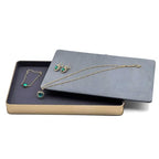 Metal Jewelry Tray, Valet Tray, Bedside Table and Desktop Organizer. It is Stackable and can be Used to Display Watches, Rings, Earrings and Bracelets（Blue） - color: Blue