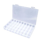 Feadily 1PCS 36 Grids Large Plastic Organizer Box with Dividers, Compartment Organizer Box for Nail Accessories/Screw/Sewing Arts and Oil Paint, Bead Storage Containers 14.9" x 9.2" x 1.9" (Clear) - size: 1PCS 36Grids