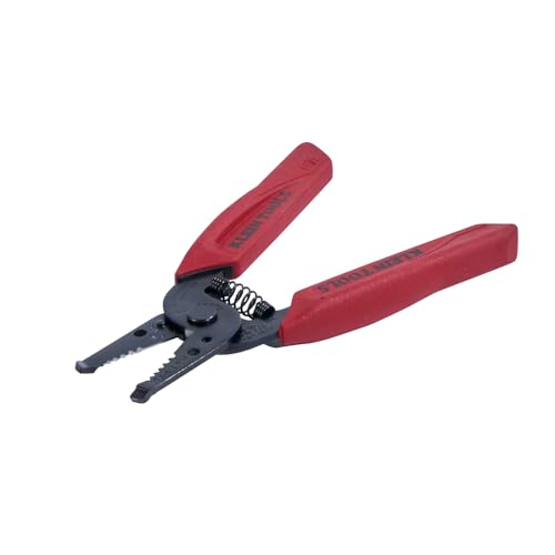 Klein Tools 11046 Wire Stripper, Wire Cutter, Made in USA, Stripping/Cutting Tool for 16-26 AWG Stranded, Compact Nose with Precision-ground Stripping Holes