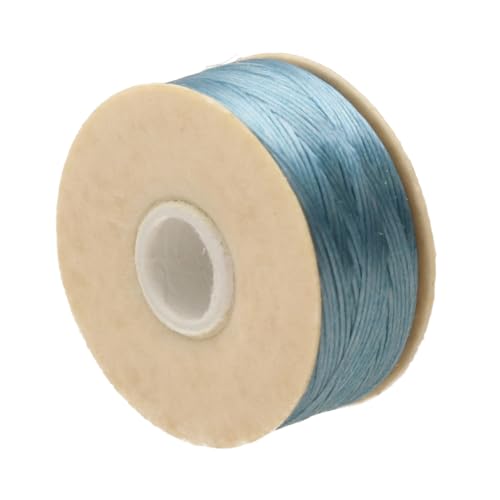 The Beadsmith Nymo Thread – 10-Pack Turquoise Color – Size D, .30mm Diameter, 64 Yard/58.5 Meter Spool – Made of Nylon – Bead Embroidery & Weaving, Off Loom & Loom Work and DIY Craft Projects - size: Size D, 64 Yards, style: Turquoise