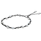 Amazing Gemstone Crystal Anklet Ankle Bracelets for Women - Waterproof Beaded Healing Crystal Anklets, Plus Size Chakra Gemstone Bead Anklet - color: Rainbow Moonstone, style: Hand Knotted