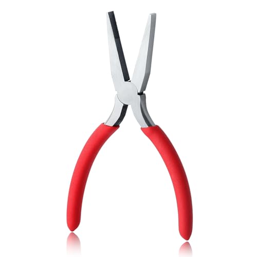 6 Inch Flat Nose Pliers with Serrated Jaw Precision Duck Bill Fine Pliers Multipurpose for Maintenance and Jewelry Making - style: Flat Nose Pliers