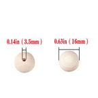 200Pcs 16mm Wood Beads Round Wooden Spacer Beads Unfinished Natural Wood Loose Beads - size: 16