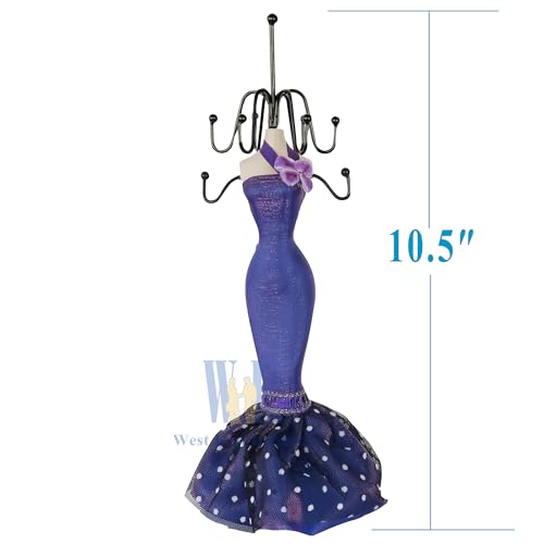2 PCS Set Jewlery Display Shoe Ring Holder - Mannequin Necklace Display Bracelet Orgaziner (Purple) - color: Purple