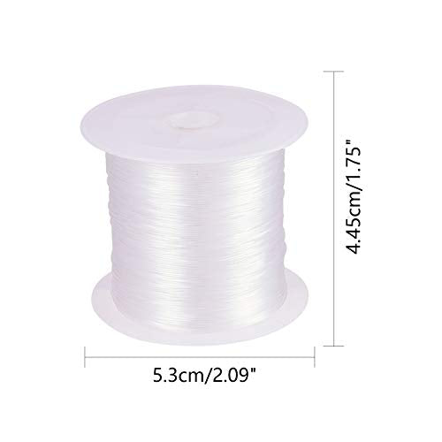 PH PandaHall 0.45mm Crystal Beading Cords Clear Fishing Line Invisible Nylon Thread Jewelry String Wire Cord String for Party Christmas Decor Seed Beads Jewelry Bracelet Making 30 Yards - size: 0.45mm