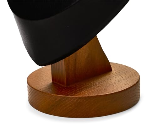 Solid Wood Jewelry Bust Necklace Display Black PU Leather Jewelry Necklace Display Stand for Show Selling - color: Black