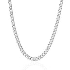 3.5mm/5mm Silver Stainless Steel Cuban Link Chain Necklace Jewelry for Men, 18-26 Inches - size: 18 Inches, style: 5mm-Silver