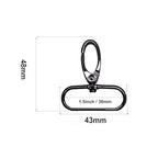1.5 inch Swivel Lobster Clasp 1 1/2 inch Swivel Clasp Strap Clips Lobster Claw Lanyard Swivel Clasps Black 38mm Extra Large Lobster Clasps Swivel Hooks for Purse 10pcs - color: 1.5 inch Black