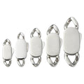 DanLingJewelry 5Pcs 5 Sizes Release Stainless Steel Buckle Clasps Metal Spring Cuban Link Clasps for DIY Bracelet Necklace Chain Jewelry Making - color: 5pcs - cuban clasps