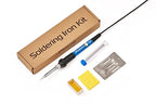 Soldering Iron Kit 60W Adjustable Temperature 5-in-1 Electronics Repair Kit, Solder Wire, Stand, Sponge & Rosin Flux, Fast Heating Soldering Tool for Desoldering, DIY, Circuit Board, Electrical Repair - color: Soldering Iron Kit 7