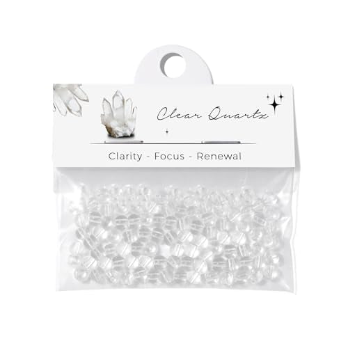 Raicegs 100pcs 4mm Clear Quartz Beads Natural Gemstone Beads Round Loose Beads for Jewelry Making DIY Bracelets Necklace - color: Clear Quartz, size: 4mm Round
