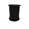 3/16" Black Shock Cord, Marine Grade Polyester Bungee Cord, 500 ft Spool, UV Resistant Elastic Rope - size: (#6) 3/16" x 500 feet