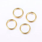 HDSupplies 100 Pieces - 304 Gold Tone Stainless Steel Jump Rings - 8mm - 19 Gauge (0.9mm Thickness) - color: Gold Tone Stainless Steel, size: 8mm / 0.9mm Thick / 19 Gauge