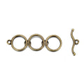 Adabele 20 Sets Adjustable 3-Ring Toggle Clasp 14.3mm T-Bar Closure Tarnish Resistant Antique Bronze for Necklace Bracelet Craft Jewelry Making MC-AF64 - size: 14.3mm Adjustable Toggle