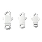 DanLingJewelry 3Pcs 3 Sizes Release Stainless Steel Buckle Clasps Spring Cuban Link Clasps for Braided Chain Necklace Jewelry Making Supplies - color: 3pcs - cuban clasps