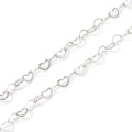 Craftdady 1M 925 Sterling Silver Heart Link Chain 3x4mm Soldered Necklace & Bracelet Unisex Fashion Chains for Men & Women DIY Earring Jewelry Making - color: Sterling Silver-Heart, size: 3x4mm